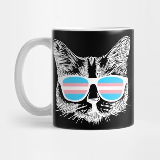 Transgender Pride Flag Cat Transgender Awareness Gift Mug